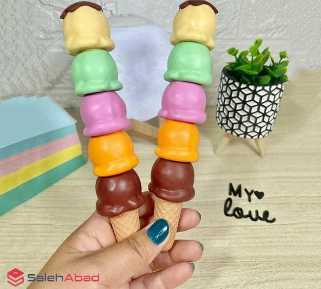 فروش عمده هایلایتر طرح بستنی قیفی 5 رنگ