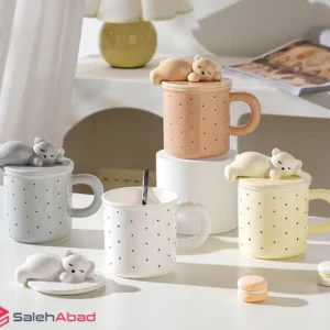 فروش عمده ماگ درب دار خرس برجسته