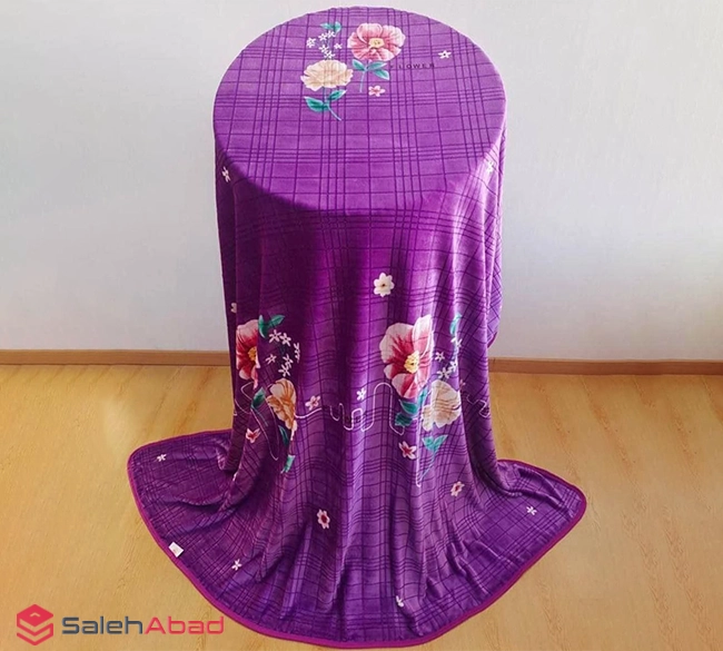 فروش عمده پتو دونفره مخمل طرح گلدار