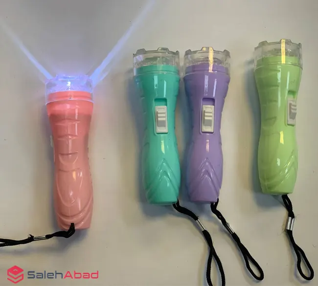 فروش عمده چراغ قوه باتری خور کوچک رنگی