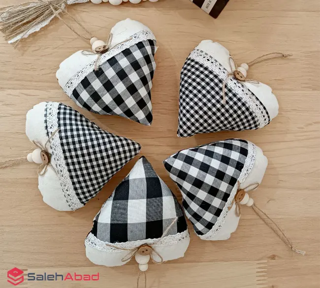 فروش عمده آویز پارچه ای مدل قلبی