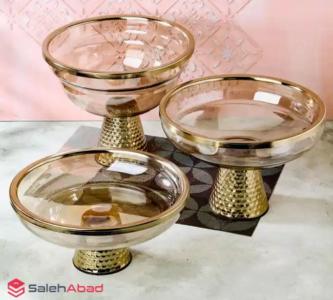 فروش عمده ست پذیرایی شیشه ای پایه چکشی