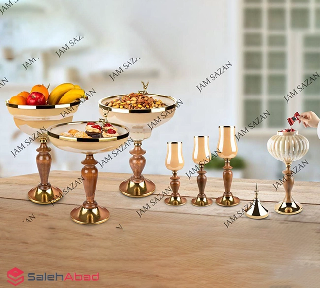 فروش عمده ست پذیرایی کاراملی گوزن