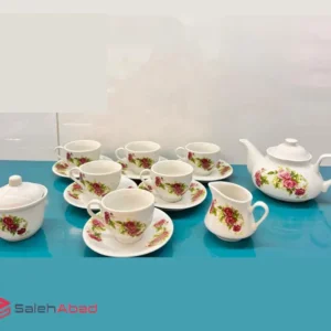 فروش عمده سرویس چای خوری چینی گلدار 17 پارچه