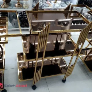 فروش عمده میز پذیرایی سه طبقه چرخدار