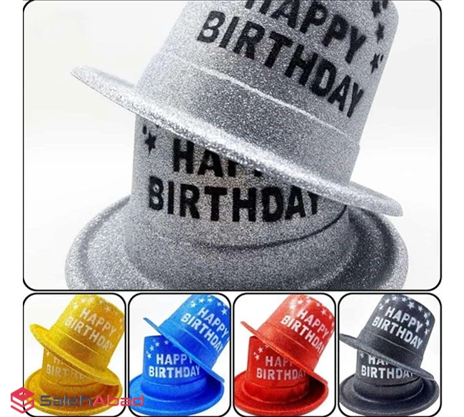 فروش عمده کلاه تولد طلقی HAPPY BIRTHDAY