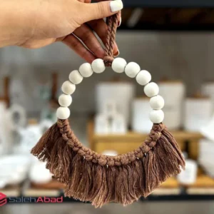 فروش عمده آویز مکرومه حلقه ای مهره دار