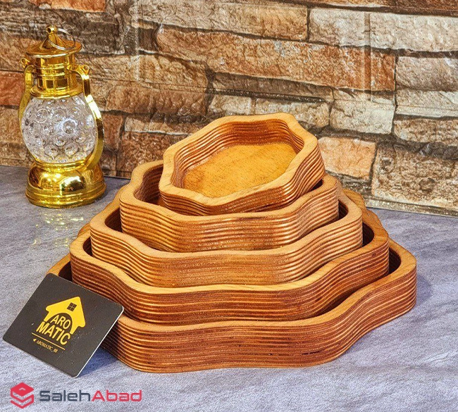 فروش عمده ست سینی چوبی 5 تایی