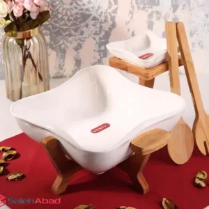 فروش عمده کاسه سالاد چینی زیر چوبی