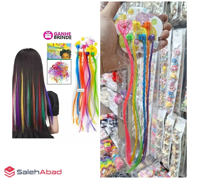فروش عمده اکستنشن مو رنگی کلیپسی