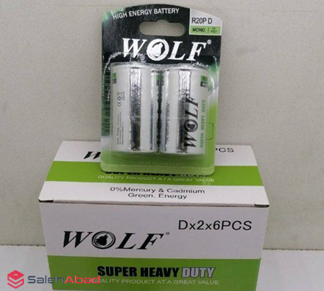 فروش عمده باتری بزرگ WOLF دو عددی