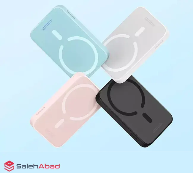 فروش عمده پاور بانک وایرلس رنگی