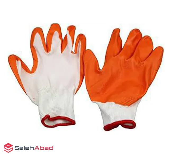 فروش عمده دستکش کار نارنجی ژله ای