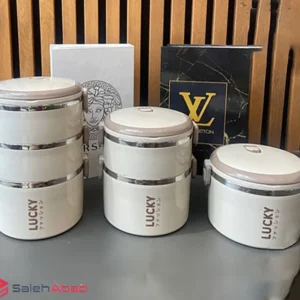 فروش عمده ظرف غذا داخل استیل گرد لاکی