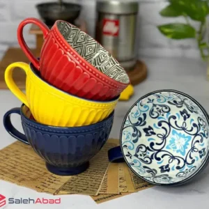 فروش عمده فنجان لته خوری رنگی دنی هوم