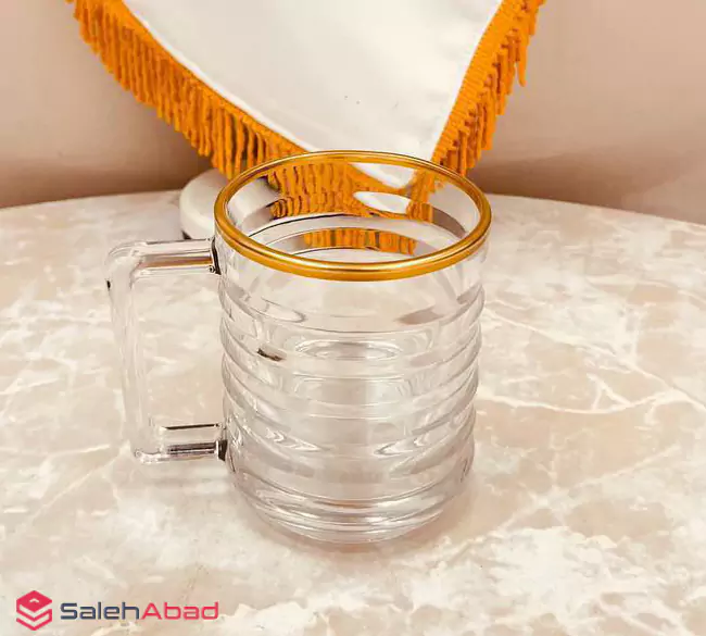 فروش عمده لیوان چای خوری لب طلایی زنگان