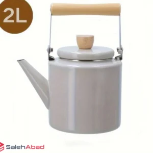 فروش عمده کتری لعابی دسته چوبی 2 لیتری