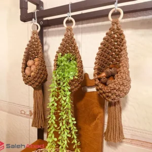 فروش عمده آویز گلدان دیواری مکرومه بافی