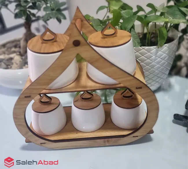 فروش عمده جاادویه سرامیکی استند چوبی اشکی