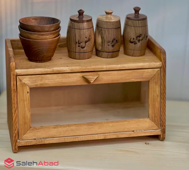 فروش عمده باکس نان چوبی مستطیل
