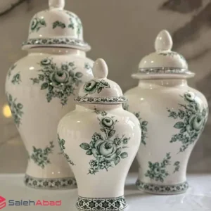 فروش عمده جینجر جار سرامیکی 3 تایی گلدار