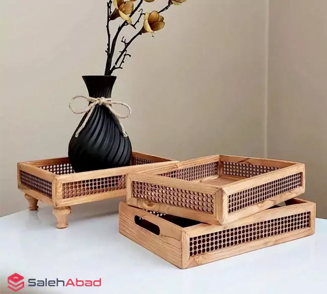فروش عمده سینی رایزر چوبی مستطیلی