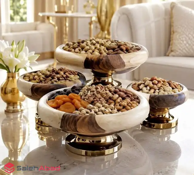فروش عمده ست پذیرایی چوب گردو پایه فلزی