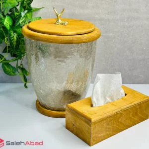 فروش عمده سطل و دستمال شیشه ترک طرح گوزن