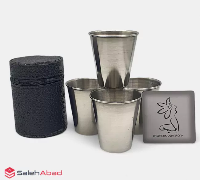 فروش عمده لیوان استیل کوچک 4 عددی