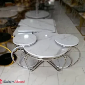فروش عمده جلو مبلی و میز عسلی گرد سفید