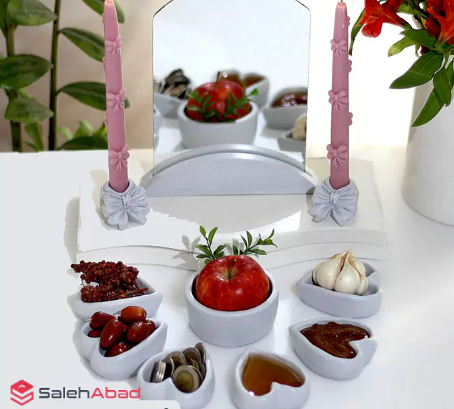 فروش عمده هفت سین سنگی 10 تکه طرح قلب