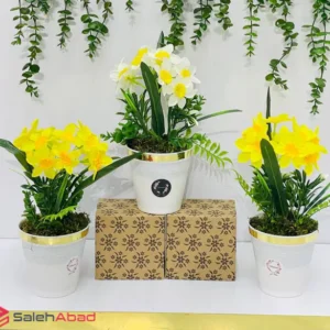 فروش عمده گلدان گل مصنوعی نرگس