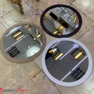 فروش عمده آینه دکوراتیو چوبی گرد