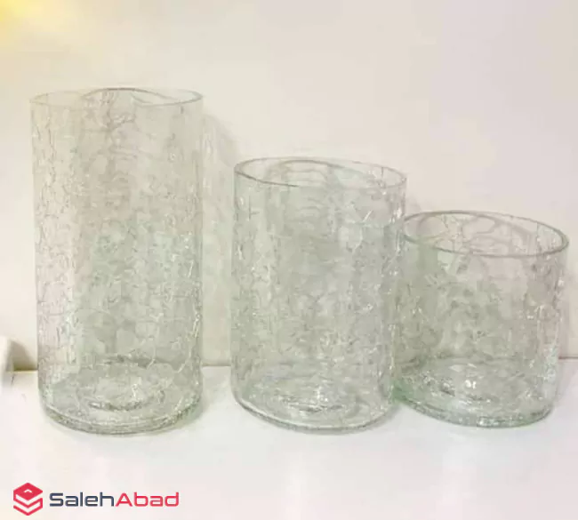 فروش عمده حباب یدکی شمعدان شیشه ترک