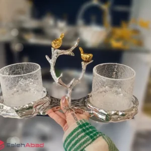 فروش عمده جاقاشقی دوقلو آبگز طرح گنجشک