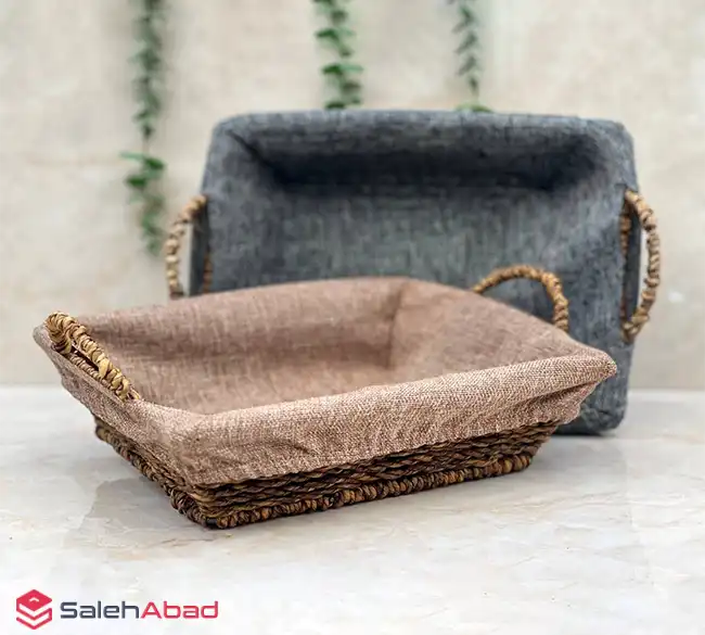 فروش عمده سبد نان و سبزی دسته دار حصیری