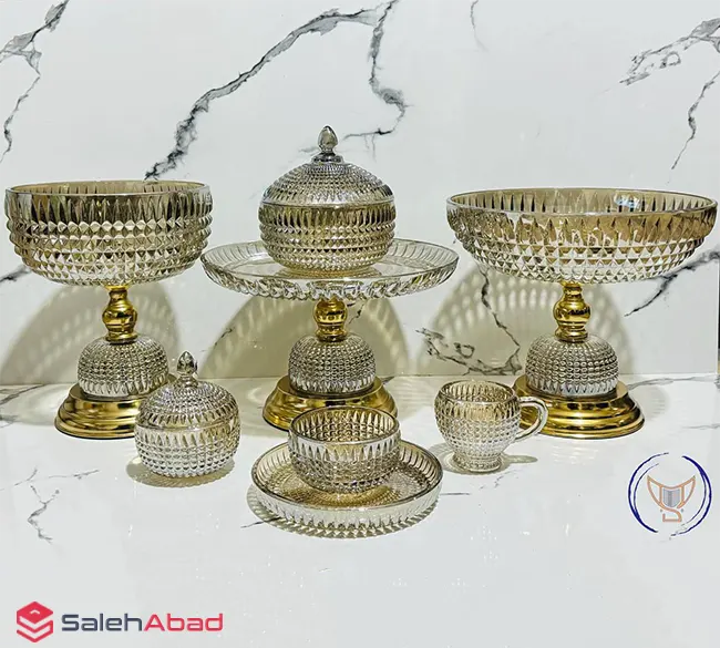 فروش عمده ست پذیرایی ۲۸ پارچه شامپاینی