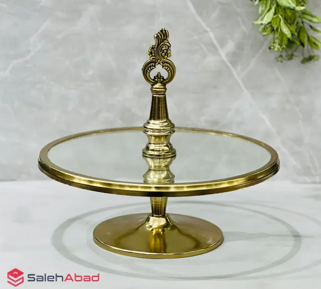فروش عمده شیرینی خوری فلزی کف شیشه ای