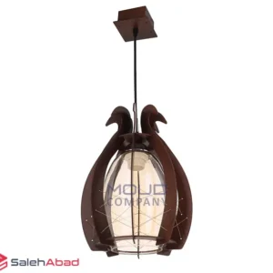 فروش عمده لوستر چوبی بیضی تک شعله