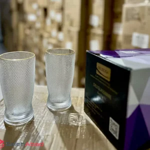 فروش عمده لیوان شربت خوری لب طلا DELI