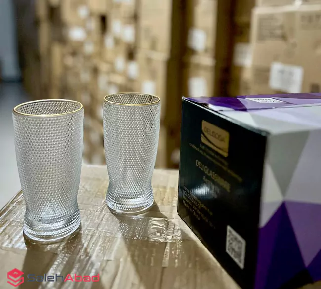 فروش عمده لیوان شربت خوری لب طلا DELI