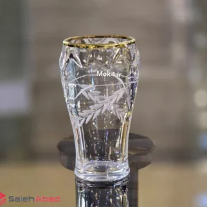 فروش عمده لیوان شربت خوری پیرکس لب طلا