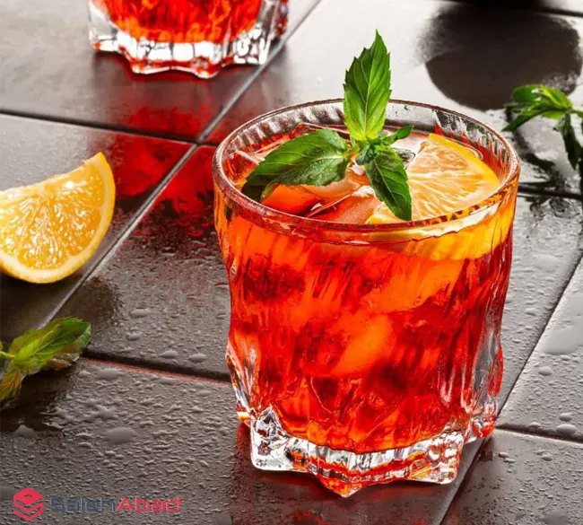 فروش عمده لیوان شیشه ای شربت الیزابت