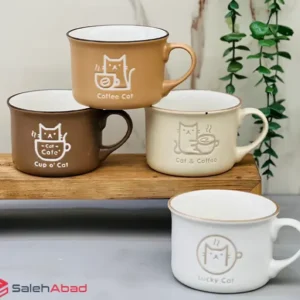 فروش عمده فنجان قهوه سرامیکی طرح گربه
