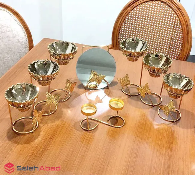 فروش عمده هفت سین پایه فلزی پروانه ای