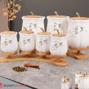 فروش عمده ست پاسماوری چینی استند چوبی