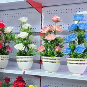 فروش عمده گلدان مصنوعی گل رز 10 شاخه