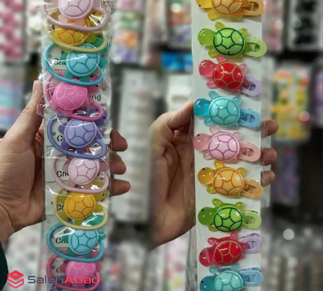 فروش عمده گیره و کش مو کودک طرح لاک پشت