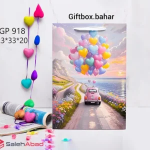 فروش عمده ساک دستی کادو طرح بادکنک قلبی