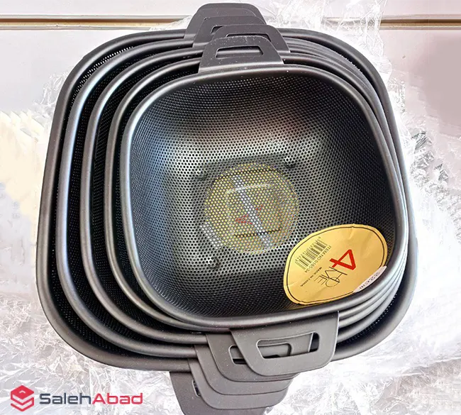 فروش عمده آبکش استیل پانچ مربع 5 سایز